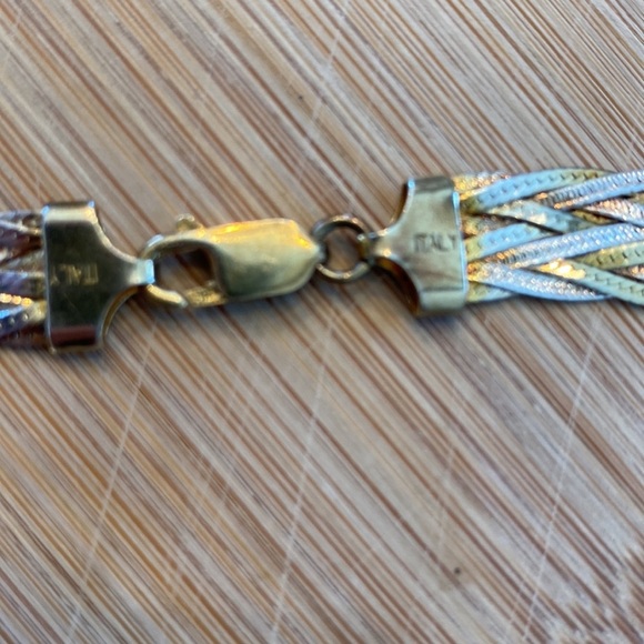 8.5” gold and silver Italy 925 - Picture 4 of 4